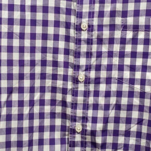 J. Crew Medium Long Sleeve Casual Button Shirt - Purple & White - Picture 8 of 14